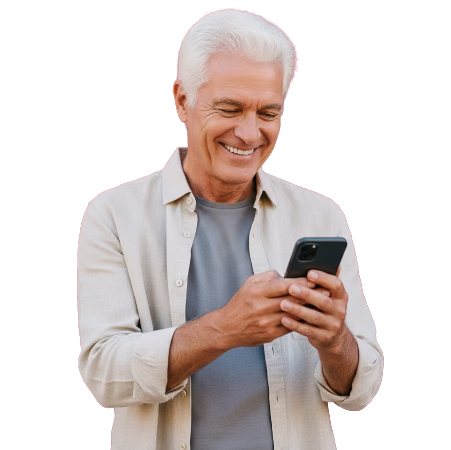 Pessoa antecipando FGTS pela plataforma Resgata.ai